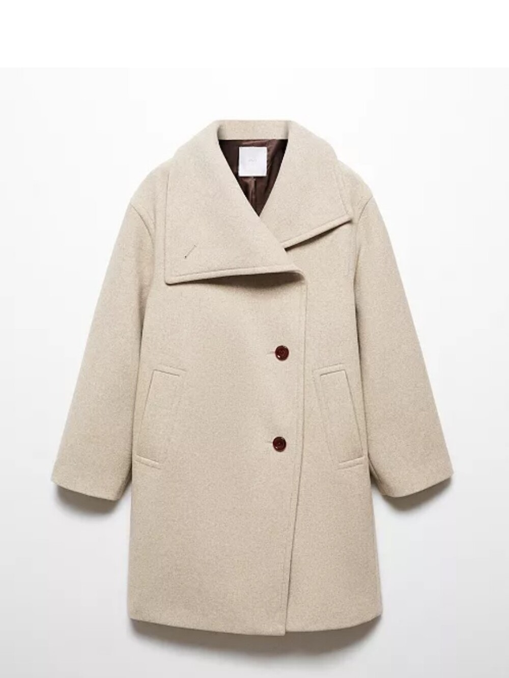 MANGO Women's Midi Maxi Lapel Coat